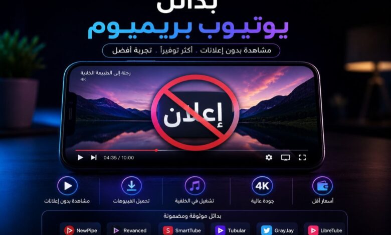 أفضل بدائل يوتيوب بريميوم للمشاهدة بدون إعلانات